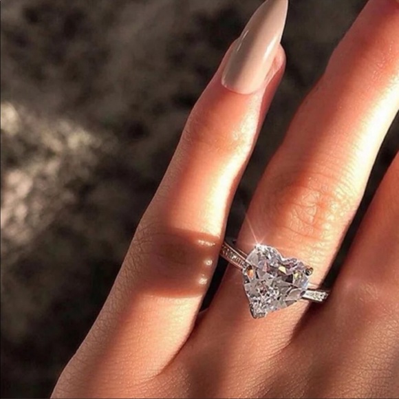 Jewelry - 💎Sterling Silver Stamped White Sapphire New Ring